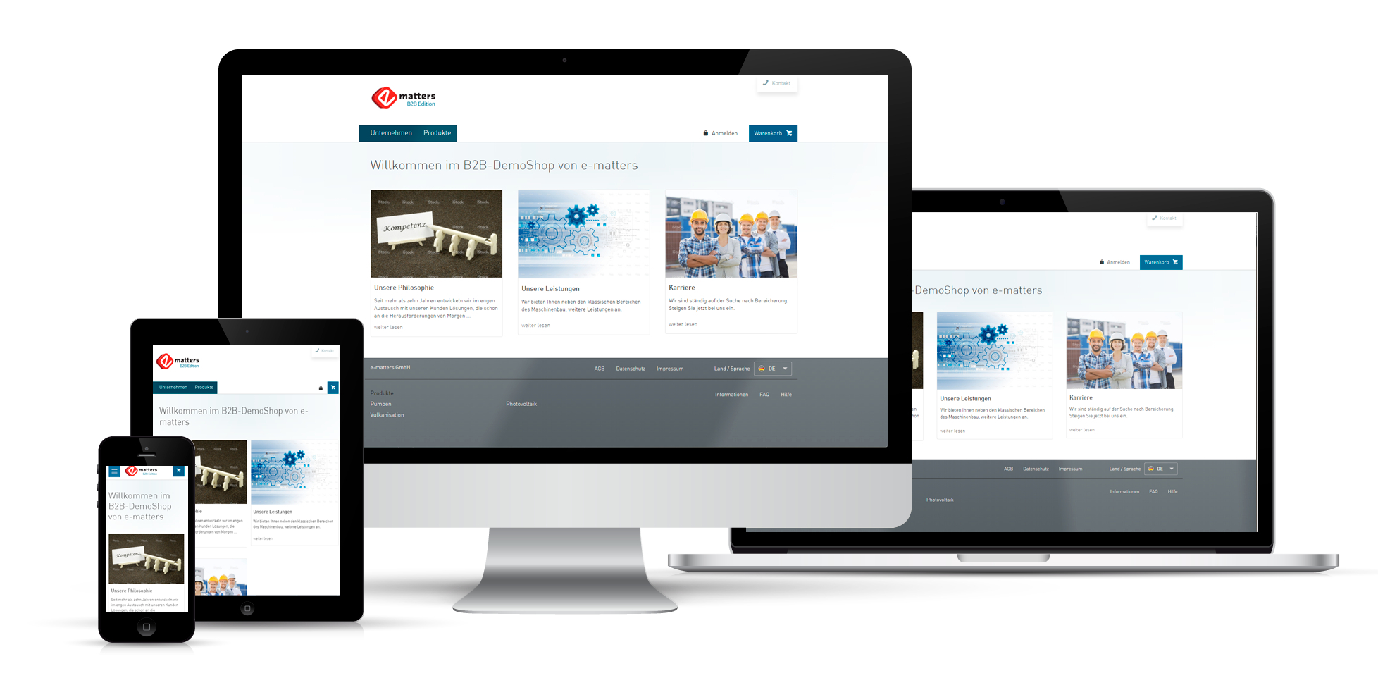 B2B Online Shop im Responsive Design